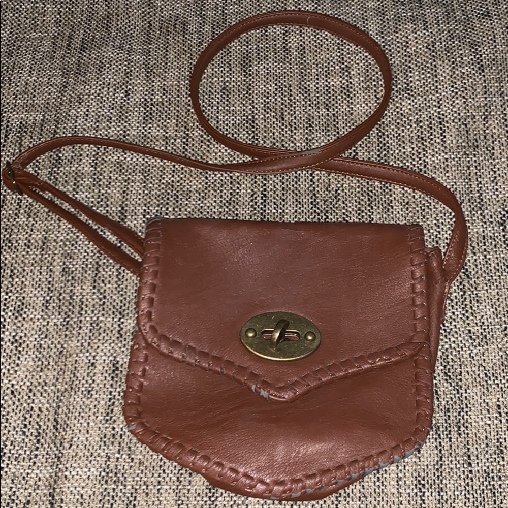 Brown cross body purse - Distressed - Picture 1 of 3